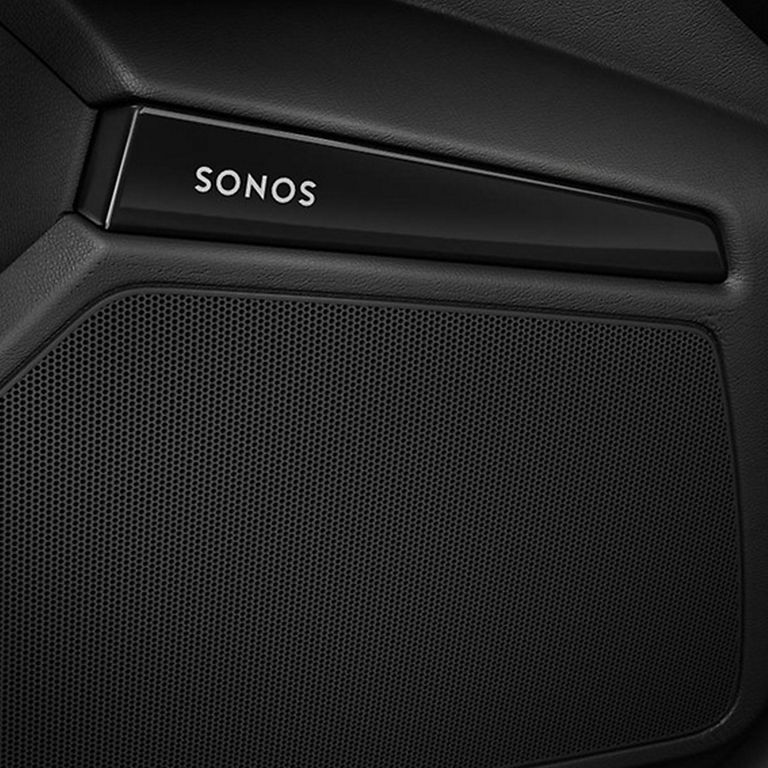 Close-up of the SONOS speakers in the Audi A3.