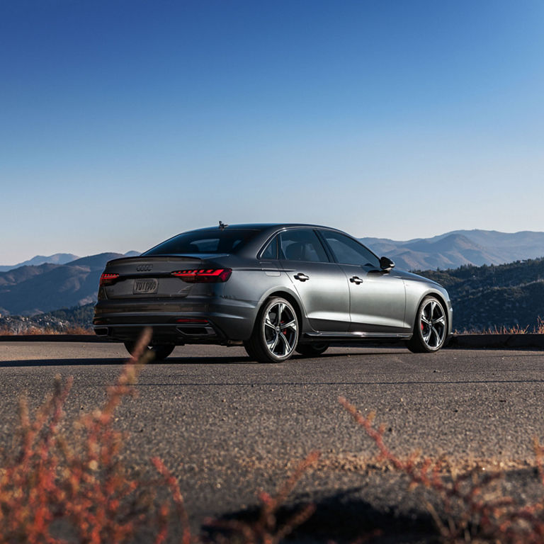 Rear profile of the Audi A4 Sedan.