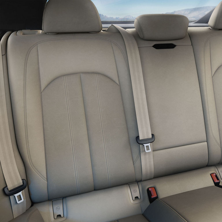 Interior view of the rear seats of the Audi A5 Sportback.
