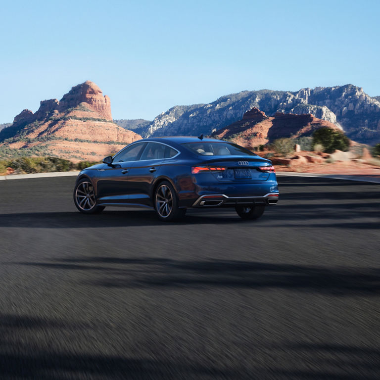 Side profile of the Audi A5 Sportback.