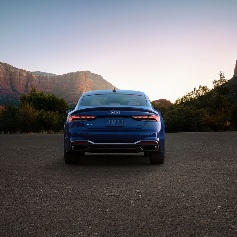 Rear profile of the Audi A5 Sportback.
