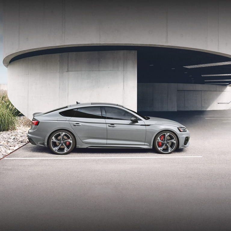 Side profile of the Audi RS 5 Sportback.