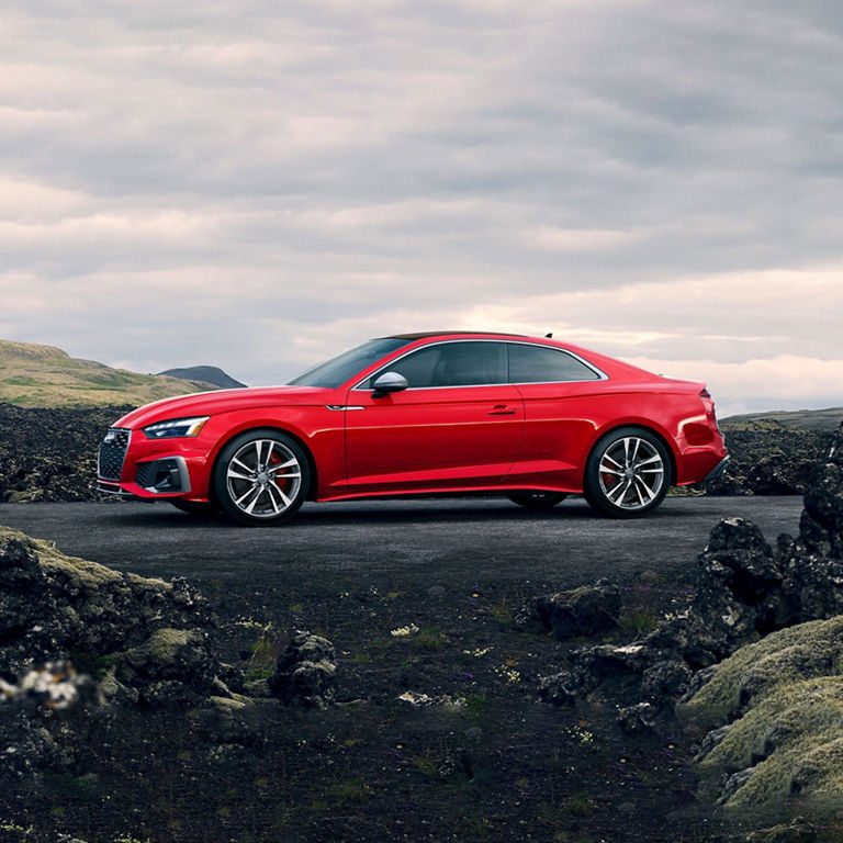 Side profile of the Audi S5 Coupe.
