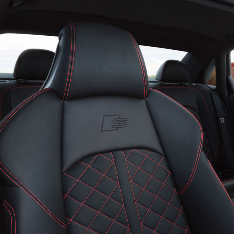 Close-up of the S Sport seats in the Audi S5 Coupe.