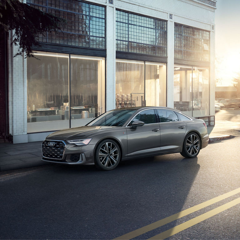 Front profile of the Audi A6 Sedan.