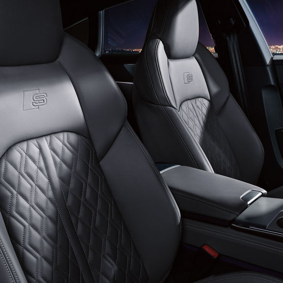 Close-up of the S Sport seats in the Audi S6 Sedan.