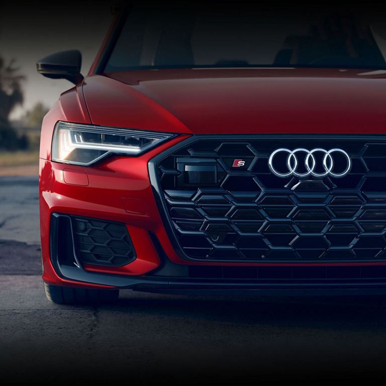 Close-up of the front bumper on the Audi S6 Sedan.  