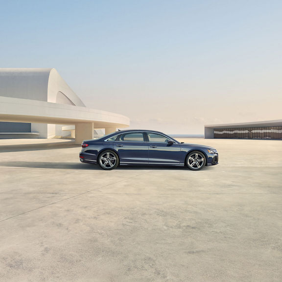 Side profile of the Audi A8.