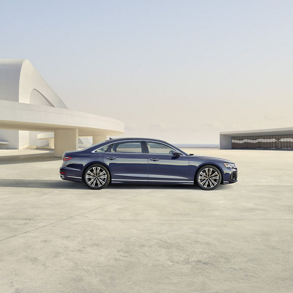 Side profile of the Audi A8.