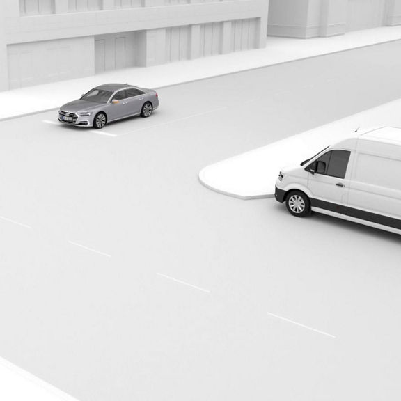 Demonstration of intersection assist in the Audi A8.