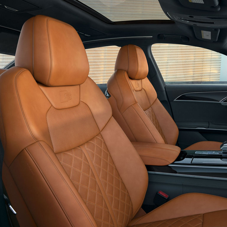 Interior view of the Audi S8.