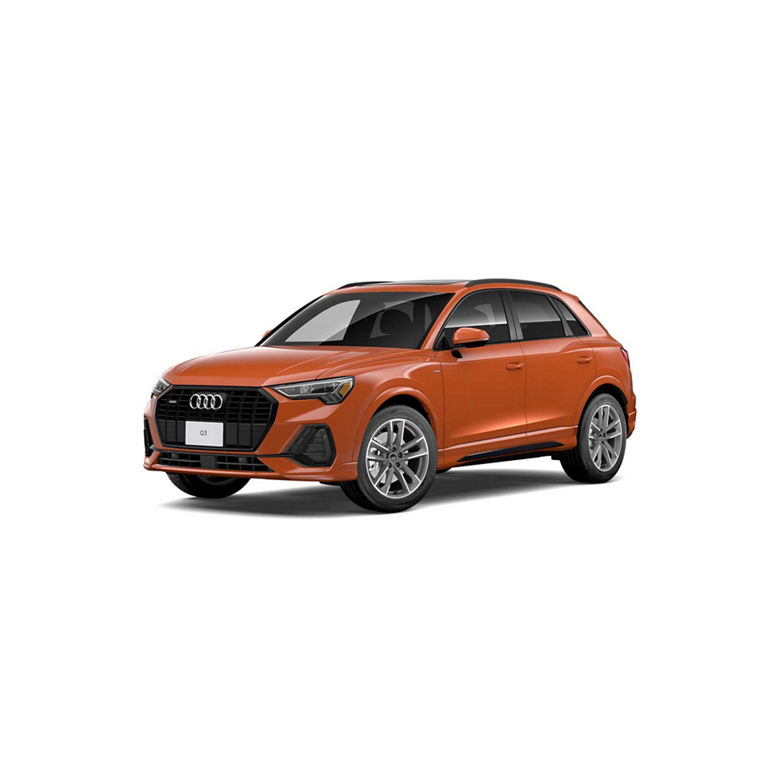 Three-quarter front view of the Audi Q3.