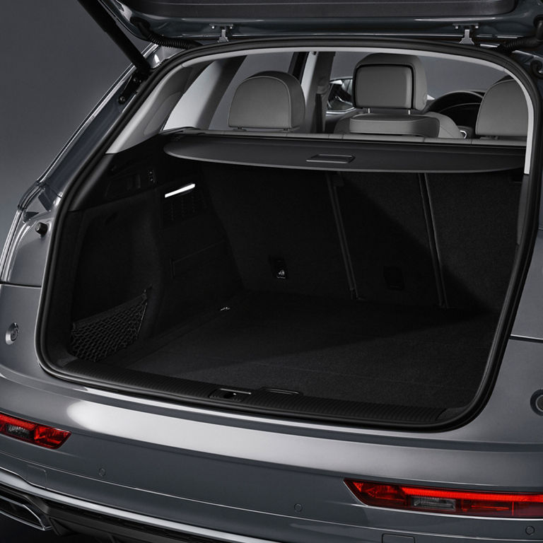 Close-up of the folding rear-seats in the Audi Q5 PHEV.