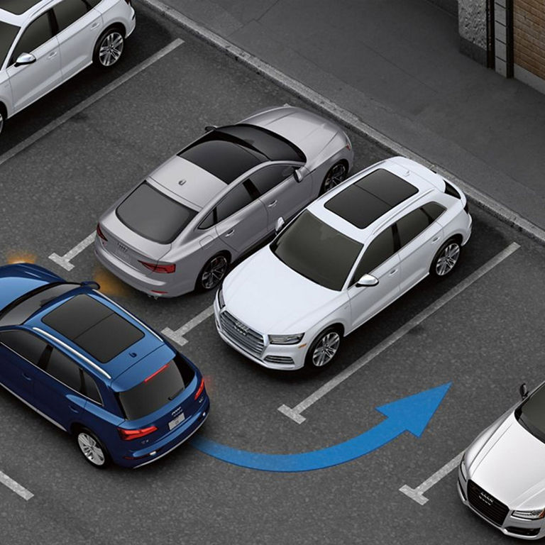 Démonstration du système d’aide au stationnement Park Assist de l’Audi Q5 Sportback.