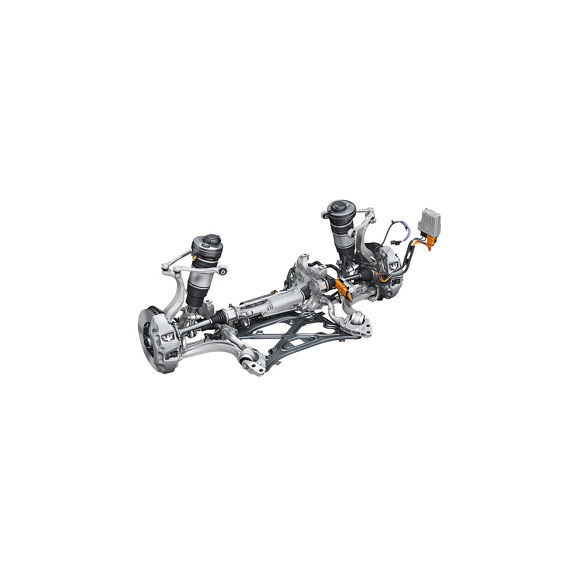 Illustration of the adaptive air suspension of the Audi Q7.