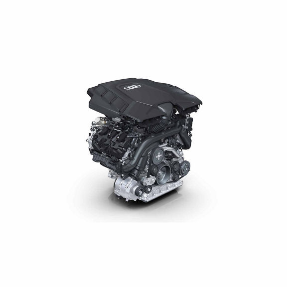 Illustration of the V6 engine inside the Audi Q7.