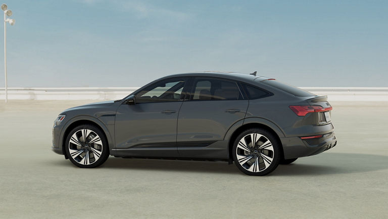 Side view of the Audi Q8 e-tron® Sportback parked.