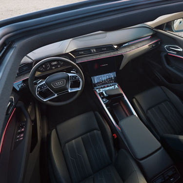 The interior of the Audi Q8 e-tron.