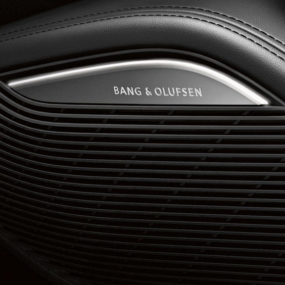 Close-up of the Bang & Olufsen® speakers in the Audi R8 Coupe.