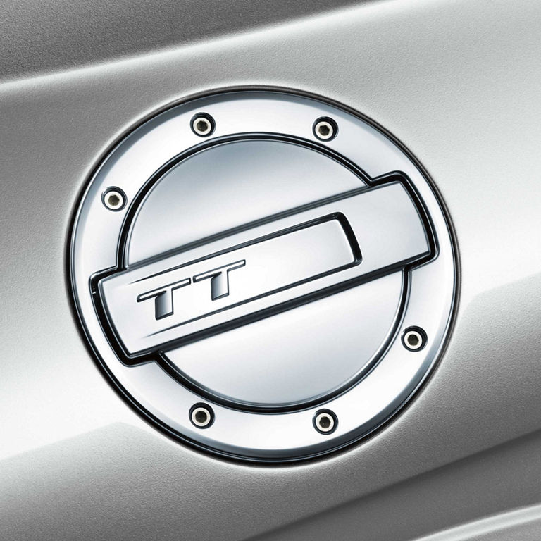 Close-up of the filler cap on the Audi TT Coupe.