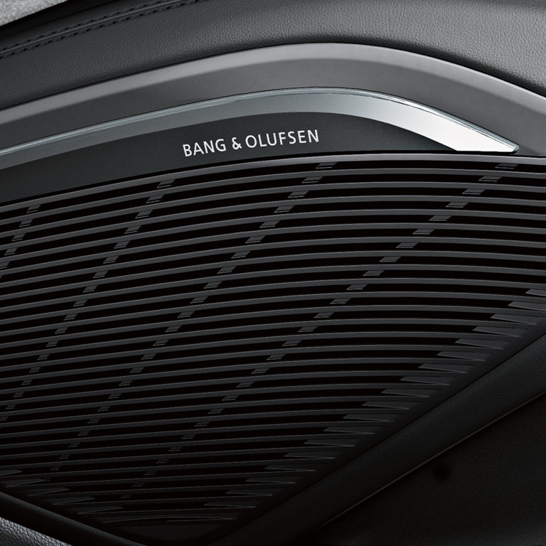 Close-up of the Bang & Olufsen® speakers in the Audi TT Coupe.