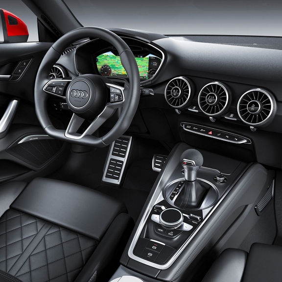 Interior view of the Audi TT Coupe.