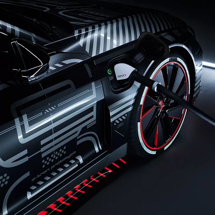 Closer view of rearlights Audi e-tron GT concept