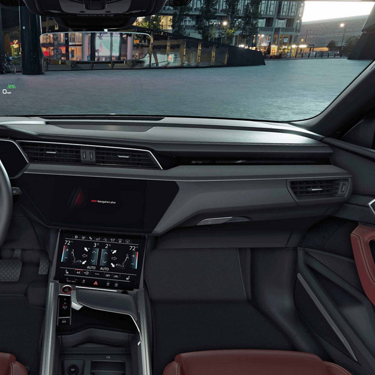 Interior view of the Audi e-tron® S Sportback.