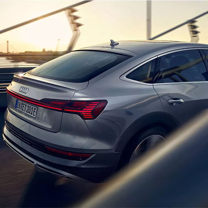 Rear-view of the Audi e-tron® Sportback design.