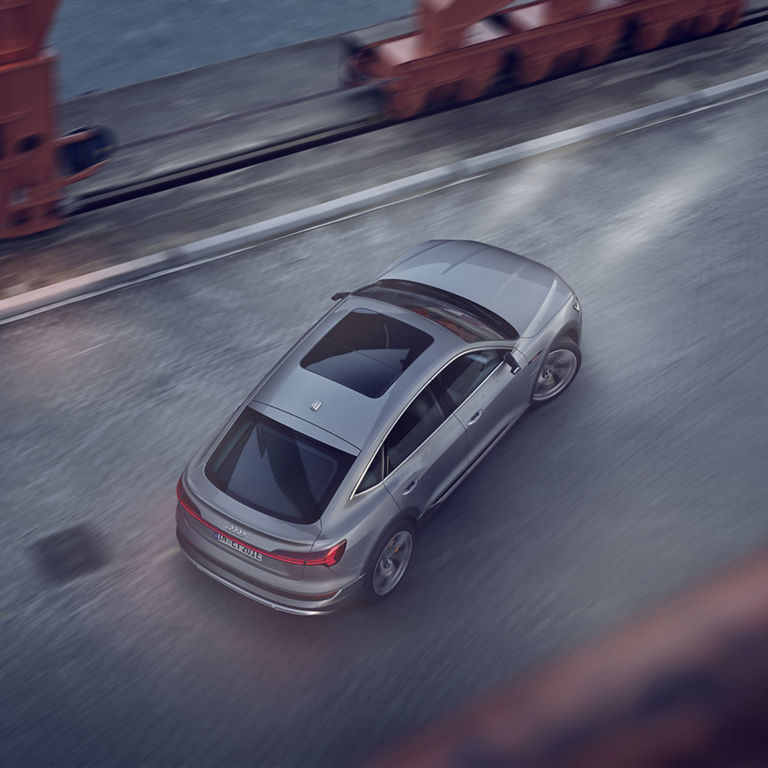 Diagram of the all-wheel drive feature on the Audi e-tron® Sportback.