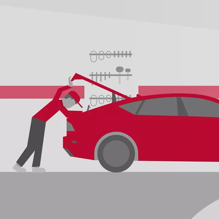 Graphic demonstrating what to do in case of a collision.