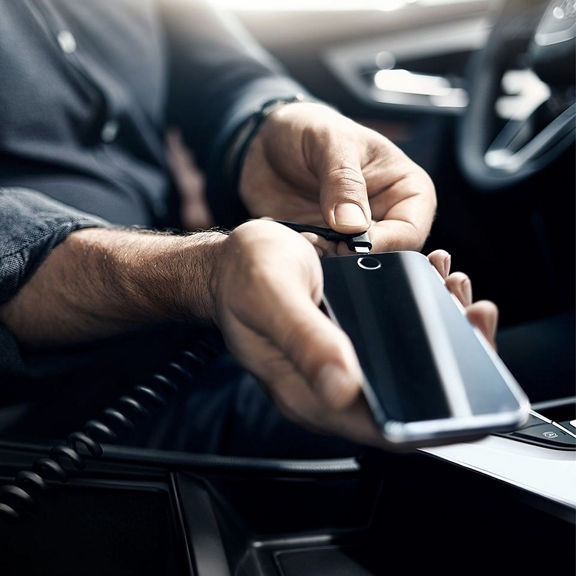 Audi A6 communication accessories.