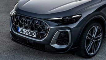 Close-up view of the 2025 Audi Q5's front bumper.