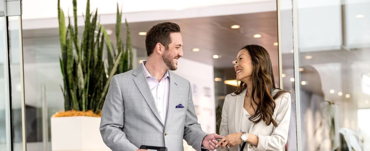 Right side profile of an Audi Q8 e-tron parked.