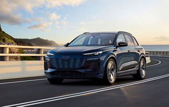 Profile of an Audi Q6 e-tron