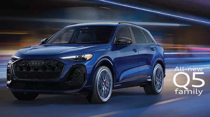 Audi Q5 accelerating. 