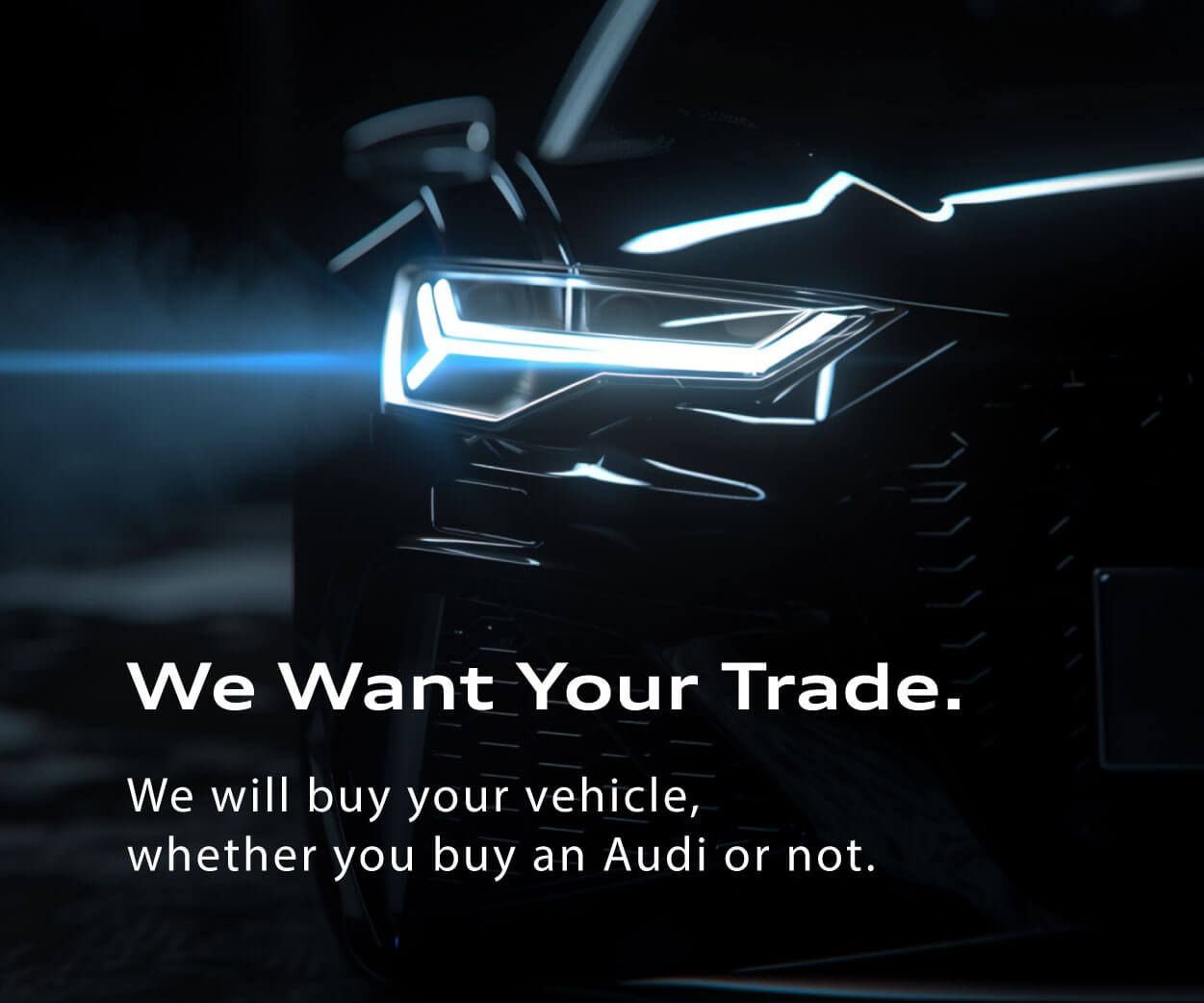 Three quarter view of an Audi Q5 parked.