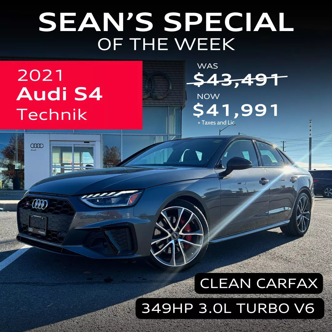 Used Car Special of the Week Graphic - 2021 Audi S4 Technik