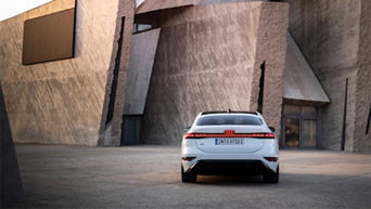 Back view of the 2026 Audi A6 e-tron.