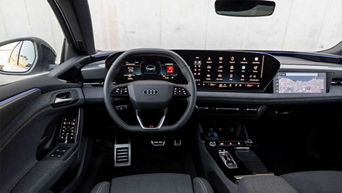 Interior of the 2026 Audi A6 e-tron from the driver seat view.