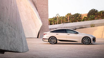 Side profile of the 2026 Audi A6 e-tron.