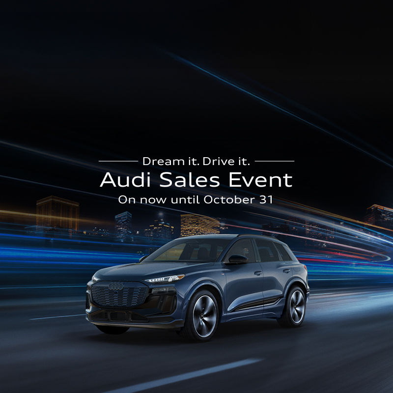 Audi 2025 Audi Q6 e-tron left profile driving.