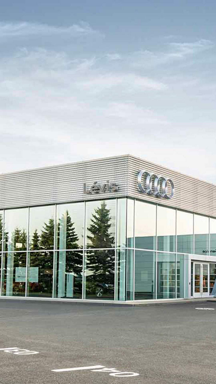 Exterior view of the Audi Lévis dealership.