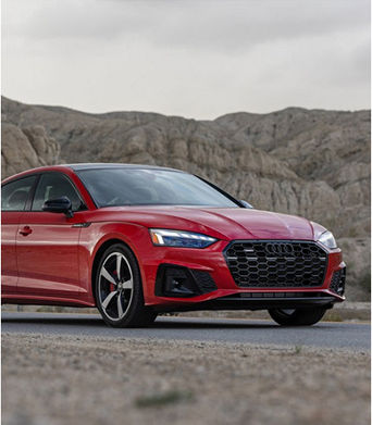 Profile view of vehicle. 