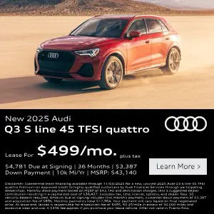 New 2025 Audi Q3 S line 45 TFSI quattro