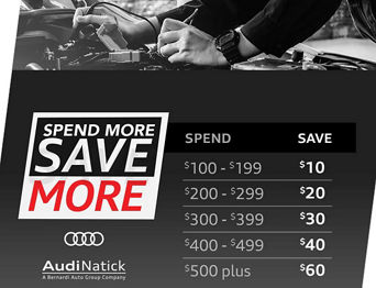 Audi promotional offer.