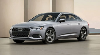 Side profile view of Audi vehicle. 