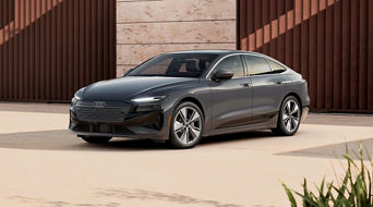 Side profile view of Audi A6 e-tron