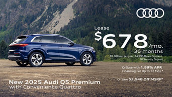 Side view of an Audi Q5 parked.