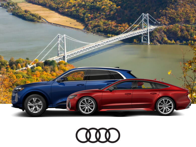 New Audi Q5 & Audi RS 7 with the Hudson River in the background